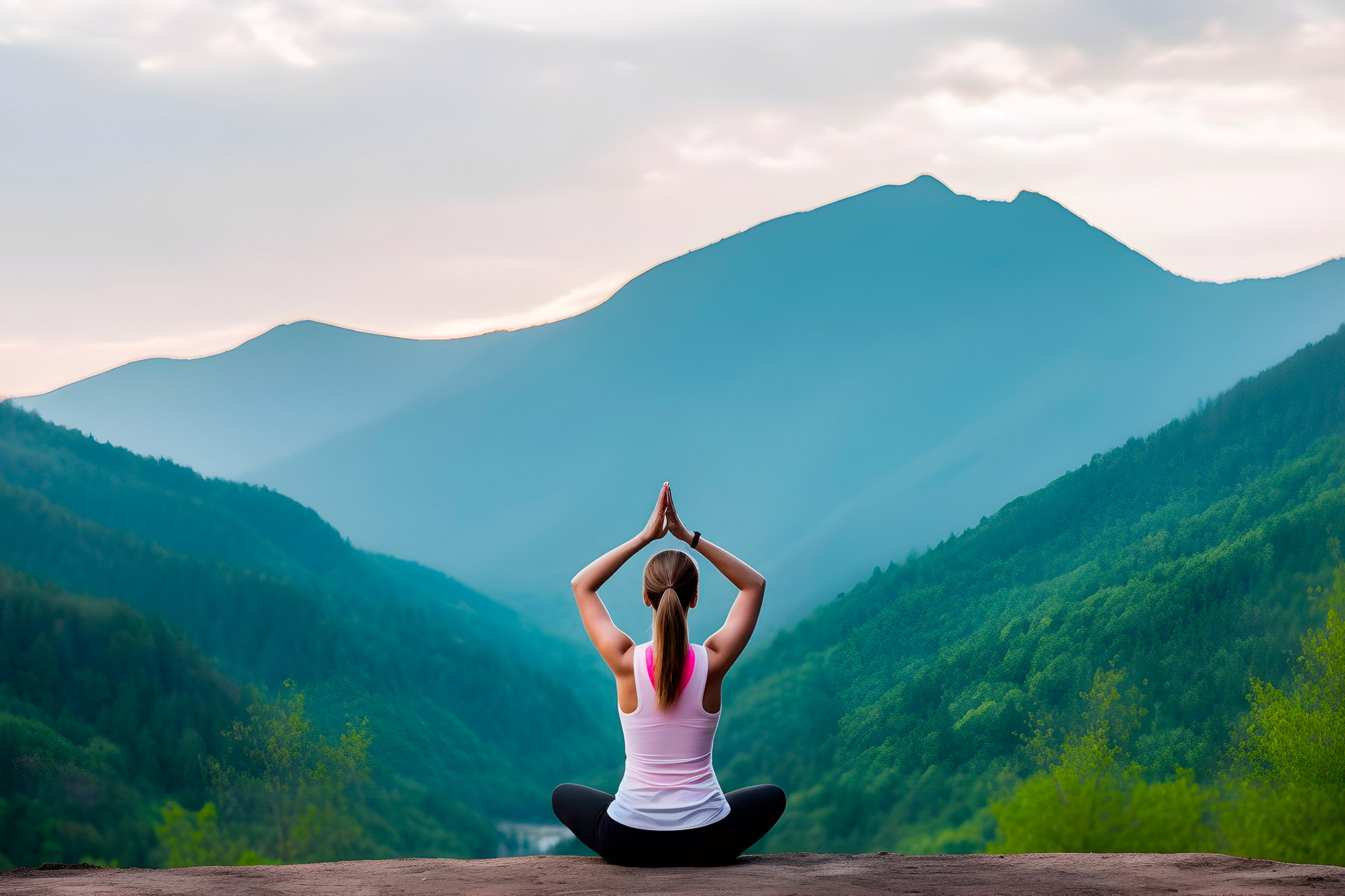 Yoga à la montagne